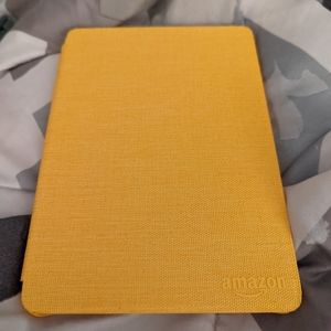 Kindle Paperwhite 10th gen 2018 in plum color and canary yellow fabric case